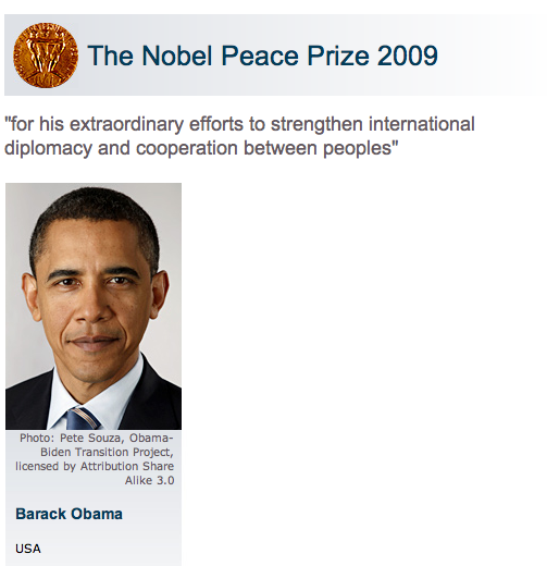 Obama wins Nobel Peace Prize