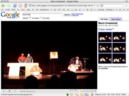 Super Mario Brothers live on the Marimbas