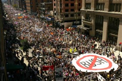 Anti-Bush protest in NYC during RNC.
