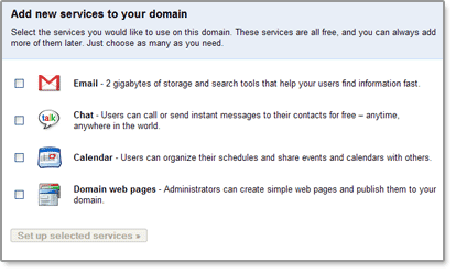 Google Apps screenshot