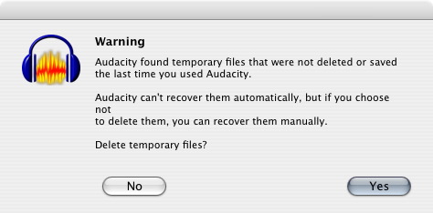 Useless Audacity Message