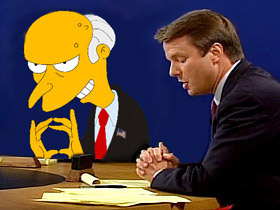 Cheney Edwards debate picture [featuring Mr. Burns from the Simpsons playing the role of Cheney...]