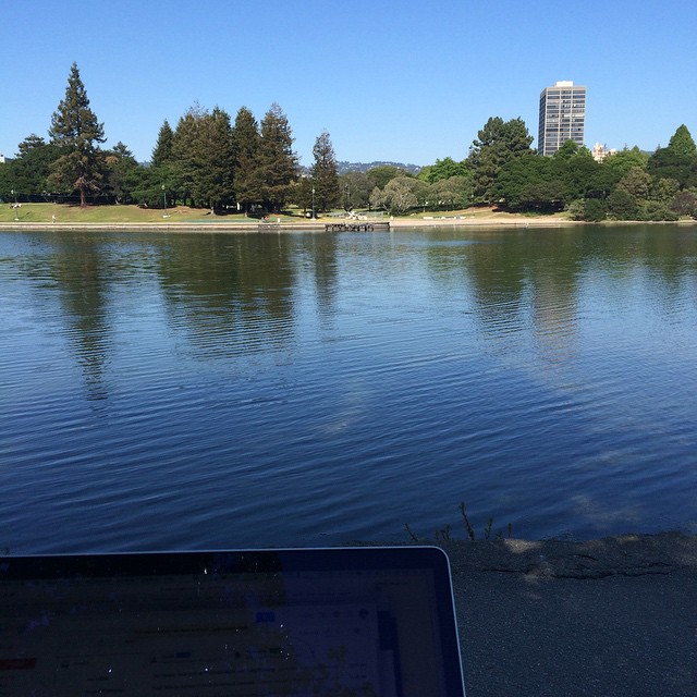 Afternoon office by the lake hanging out w/ Caleb @oakmedium