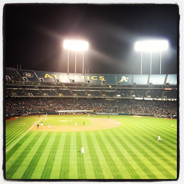 A's vs Giants preseason game