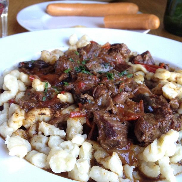Beef goulash with spetzle