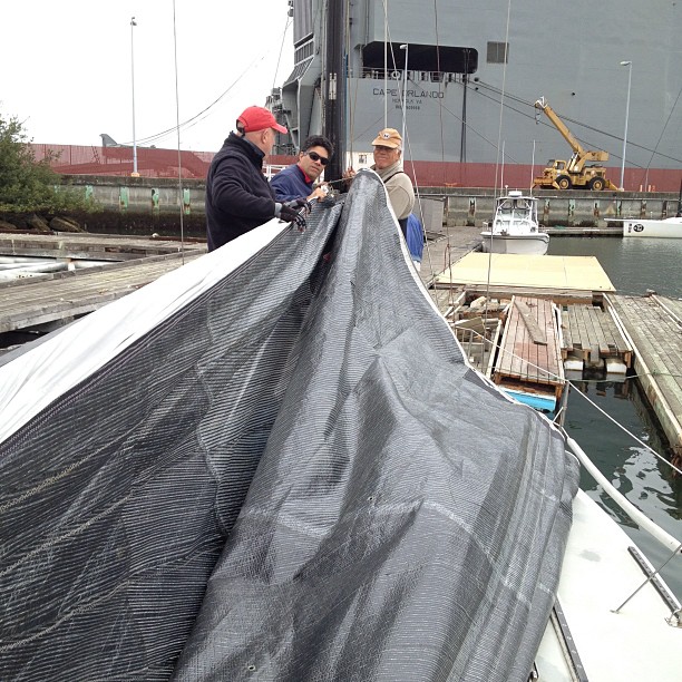 Bending on the main on little Bodacious for Jazz Cup.