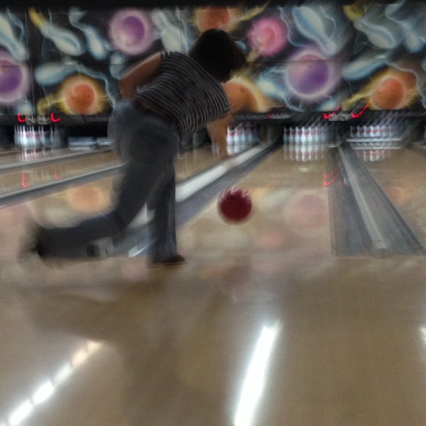 Bowling for Val's birthday