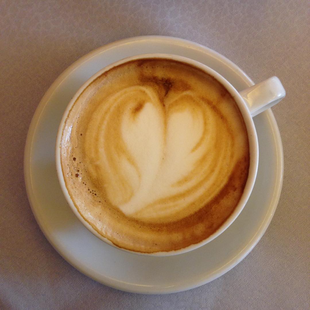 Breakfast cappuccino at Hotel Colomba d'Oro in Verona
