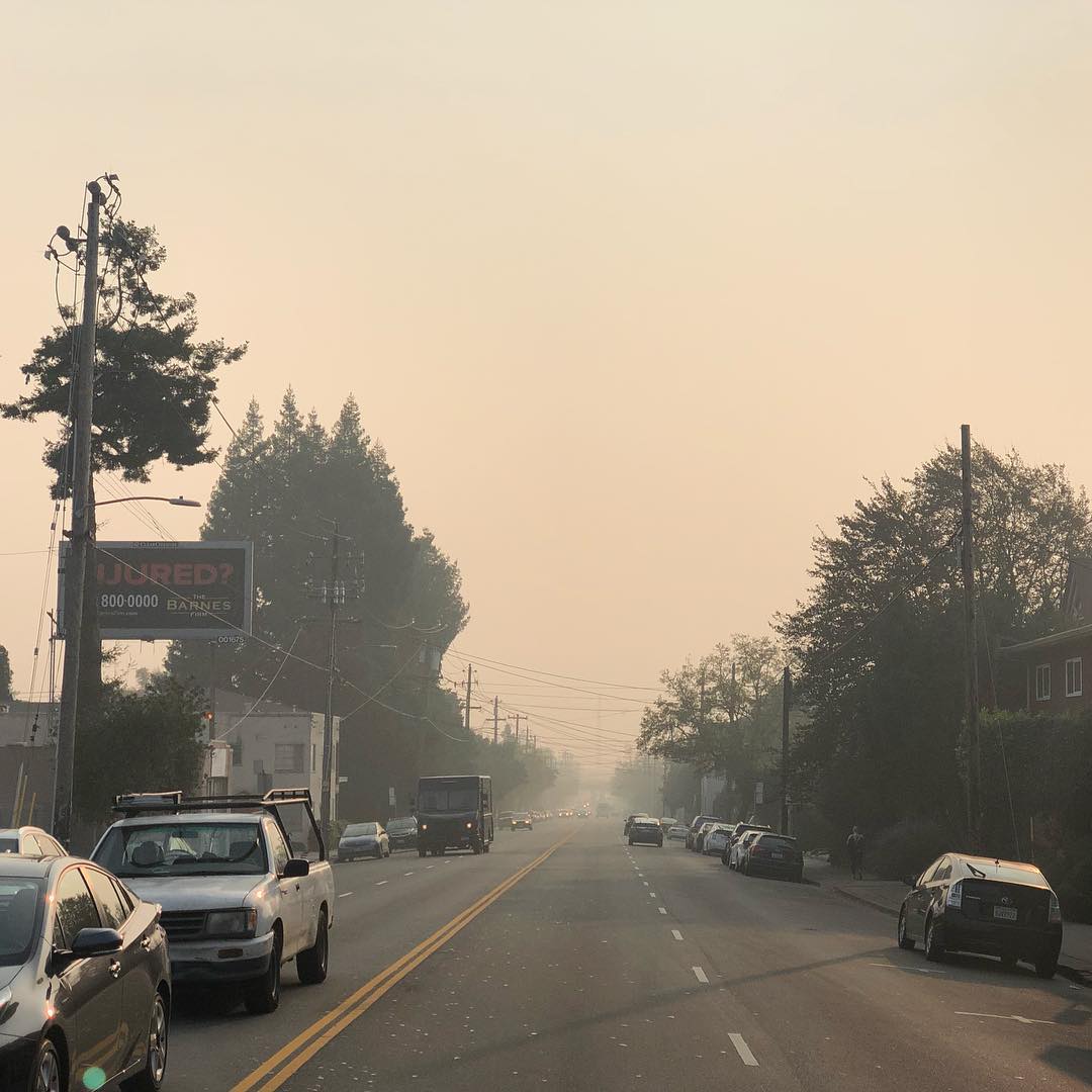Claremont Ave at College in Oakland, no filters.