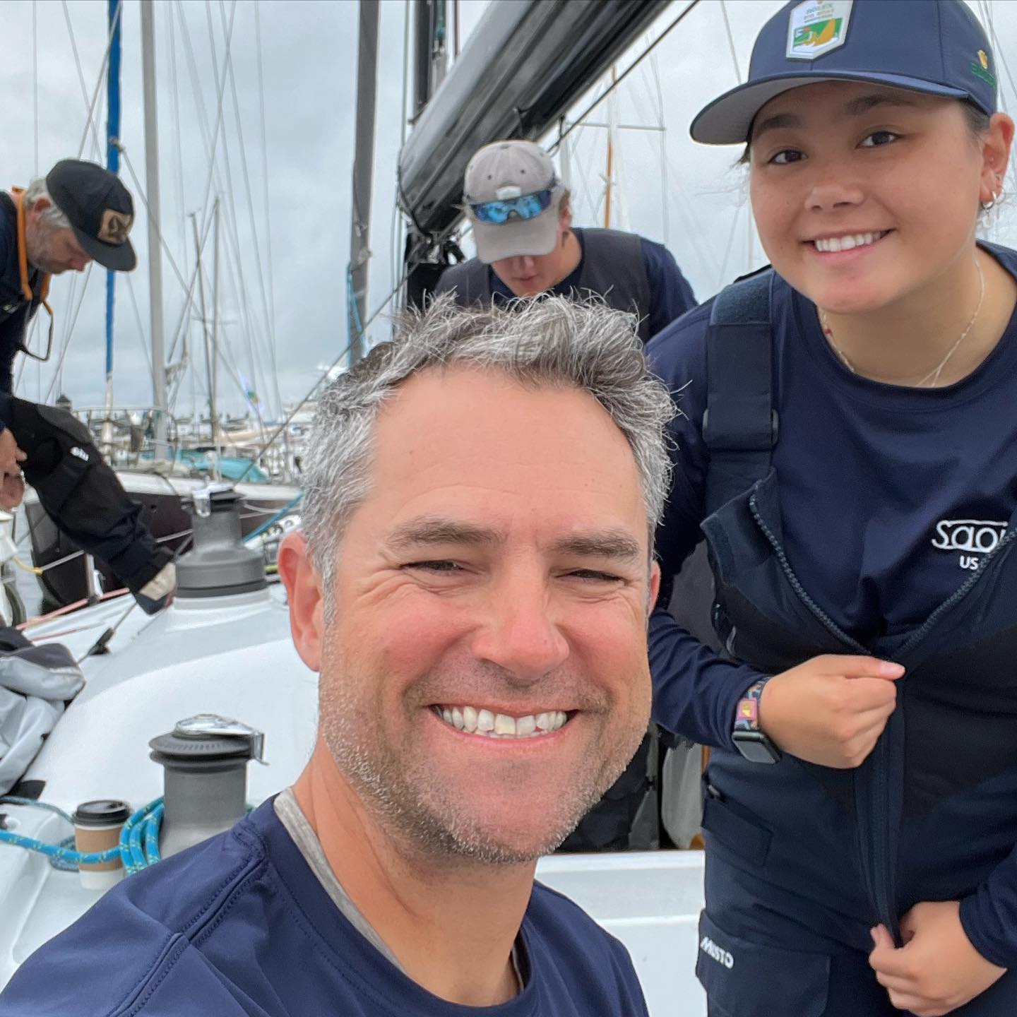 Day 4 of 2023 Rolex Big Boat on Saoirse. Currently tied for 3rd in ORC A division. Let’s gooooooo