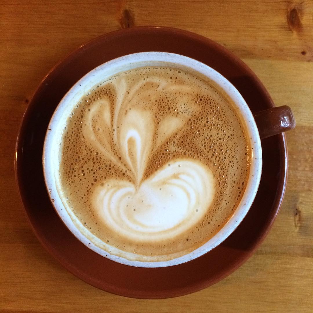 Delicious cappuccino with Wes in Austin