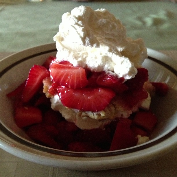 Dessert - home-made strawberry shortcake