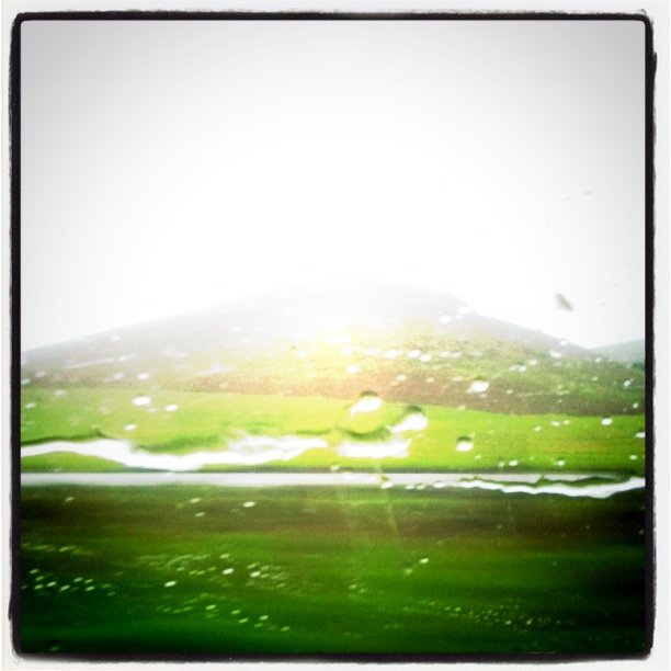Driving up the coast in the rain
