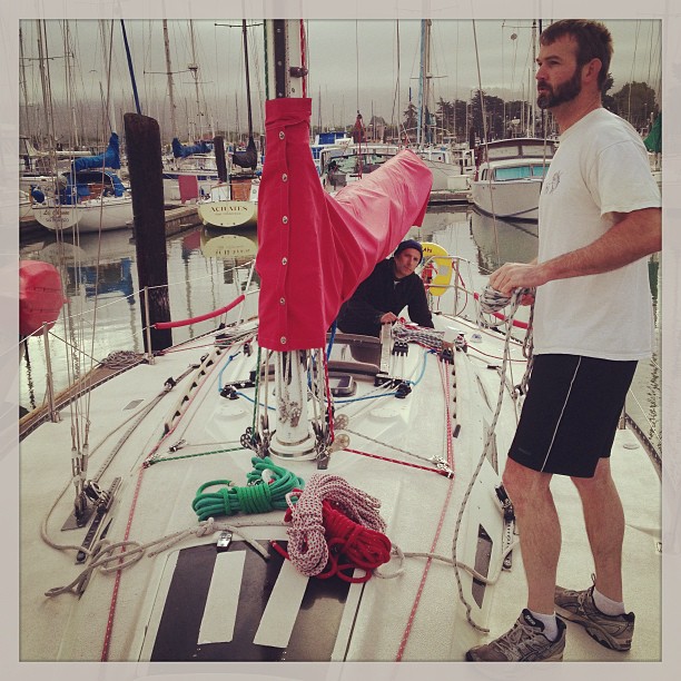Getting Ahi ready for Farallones race