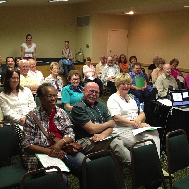 Giving my presentation on Outreach in the Digital Era