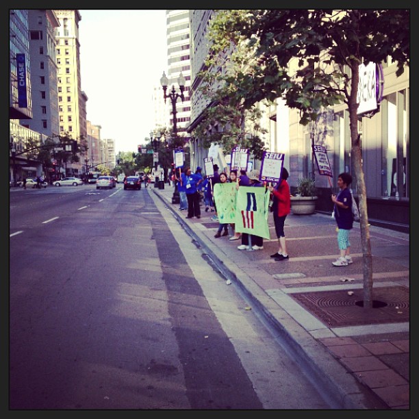 Hella striking in Oakland today