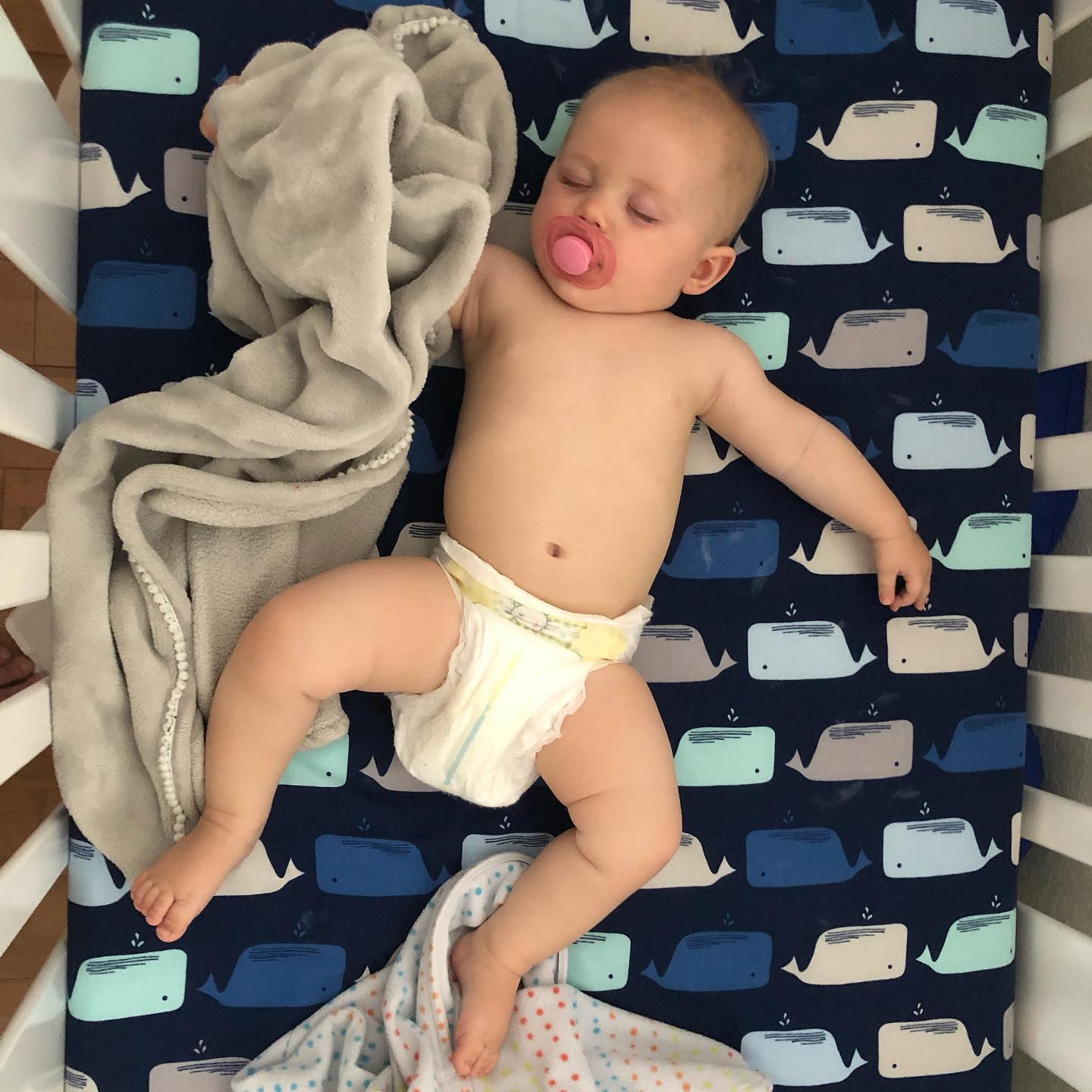 Hot summer days in the Bay Area, little one enjoying an early nap.