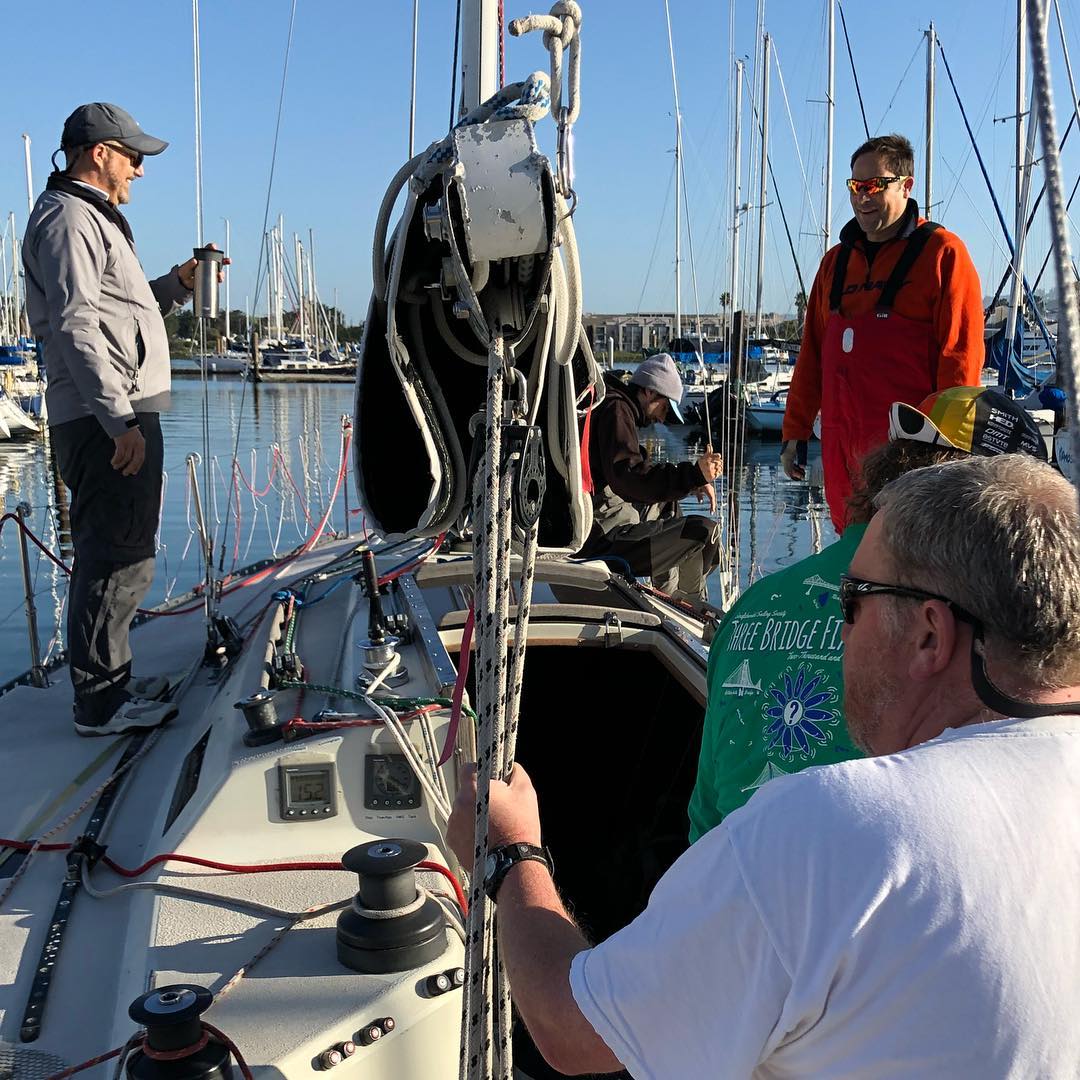 In Santana 35 Ahi for the first OYRA race of the season. Off to the lightship!