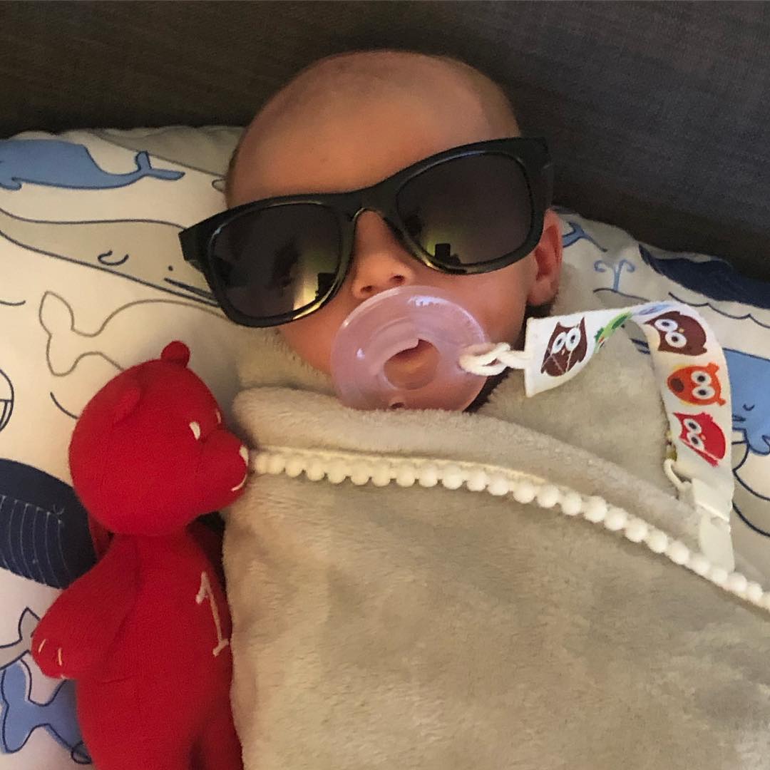 Look who got her first pair of shades!  Thanks Jan Dee!