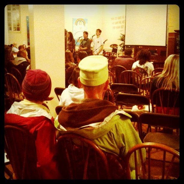 Lovebirds listening to music