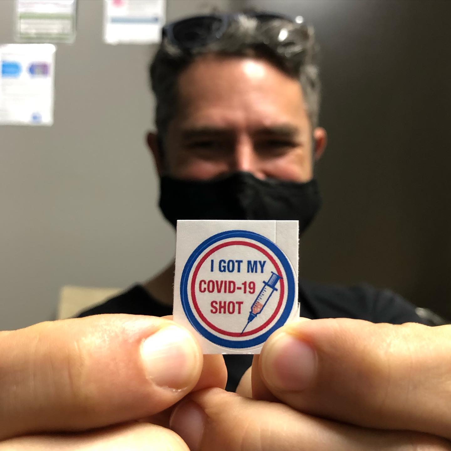 Moderna shot #2!  Thanks to @planetnews for sticking us! :)