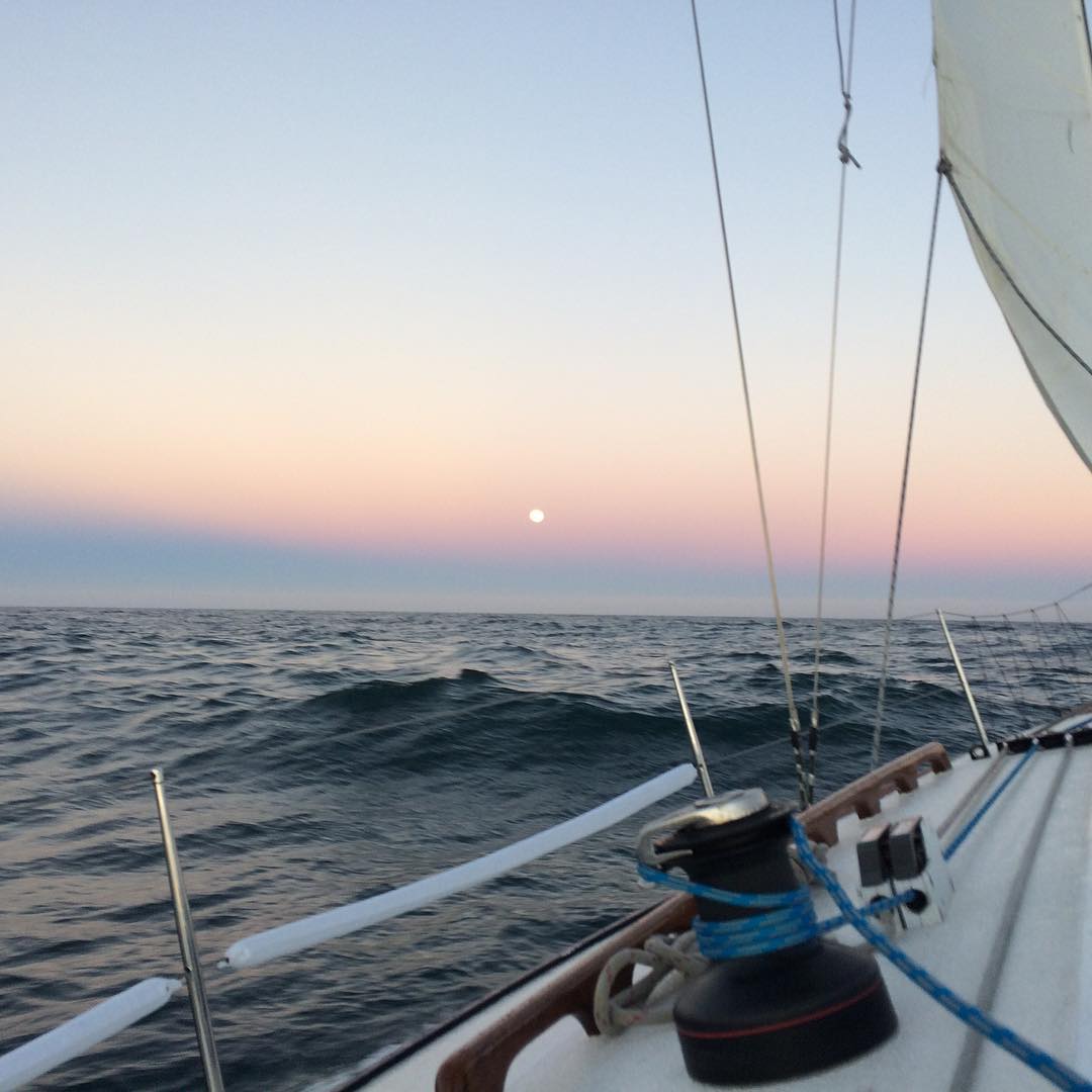 Moon setting