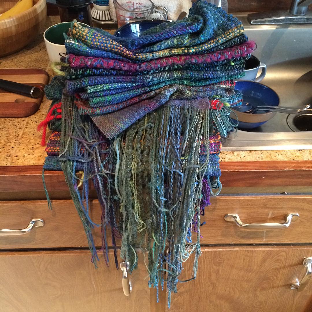 My last weaving project (probably for a while) just came off the loom which is heading to its new home where it will hopefully see more use. Thank you Christa!