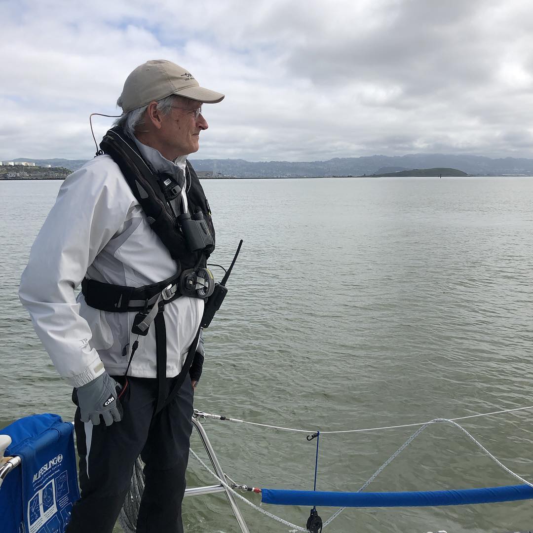 On our way to start line of day 2 BYC Wheeler regatta on Stewball Express 37