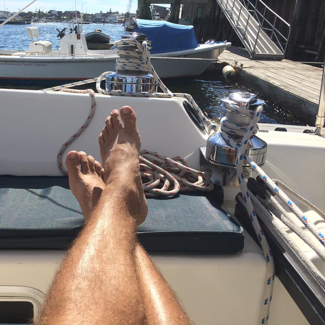 On the lovely J40 "Grand J" prepping to sail for the next week