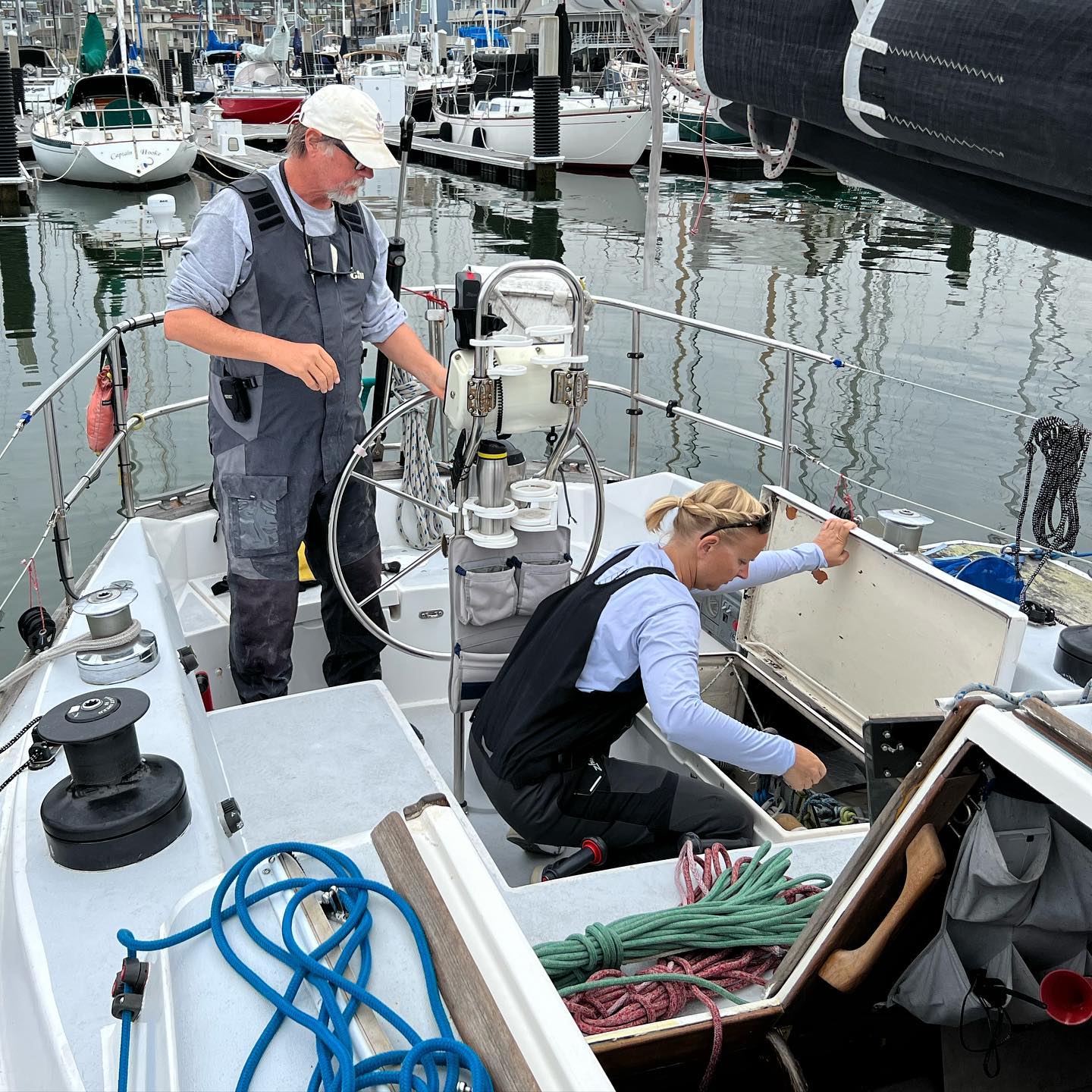 Practice sail on Sea Star for 2022 Rolex Big Boat