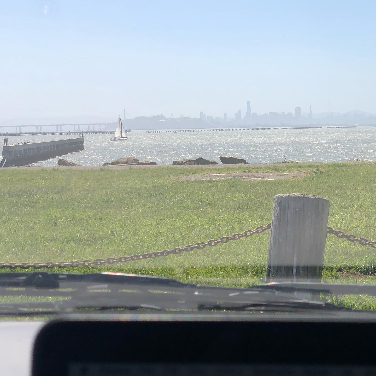 Pretty decent breeze today on the bay. Afternoon office