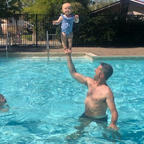 Really fun visit with my sister @naovelo and her kids at the pool this weekend while Amber was doing  OYRA Drakes Bay race. :)