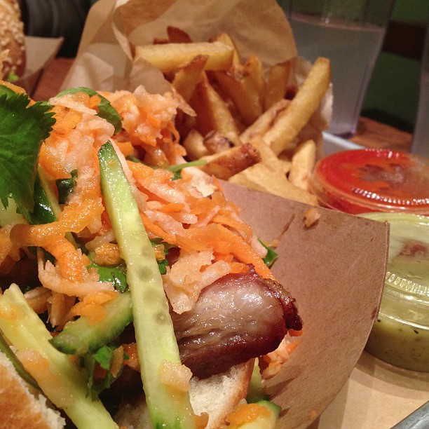 Roasted pork belly Bahn Mi special