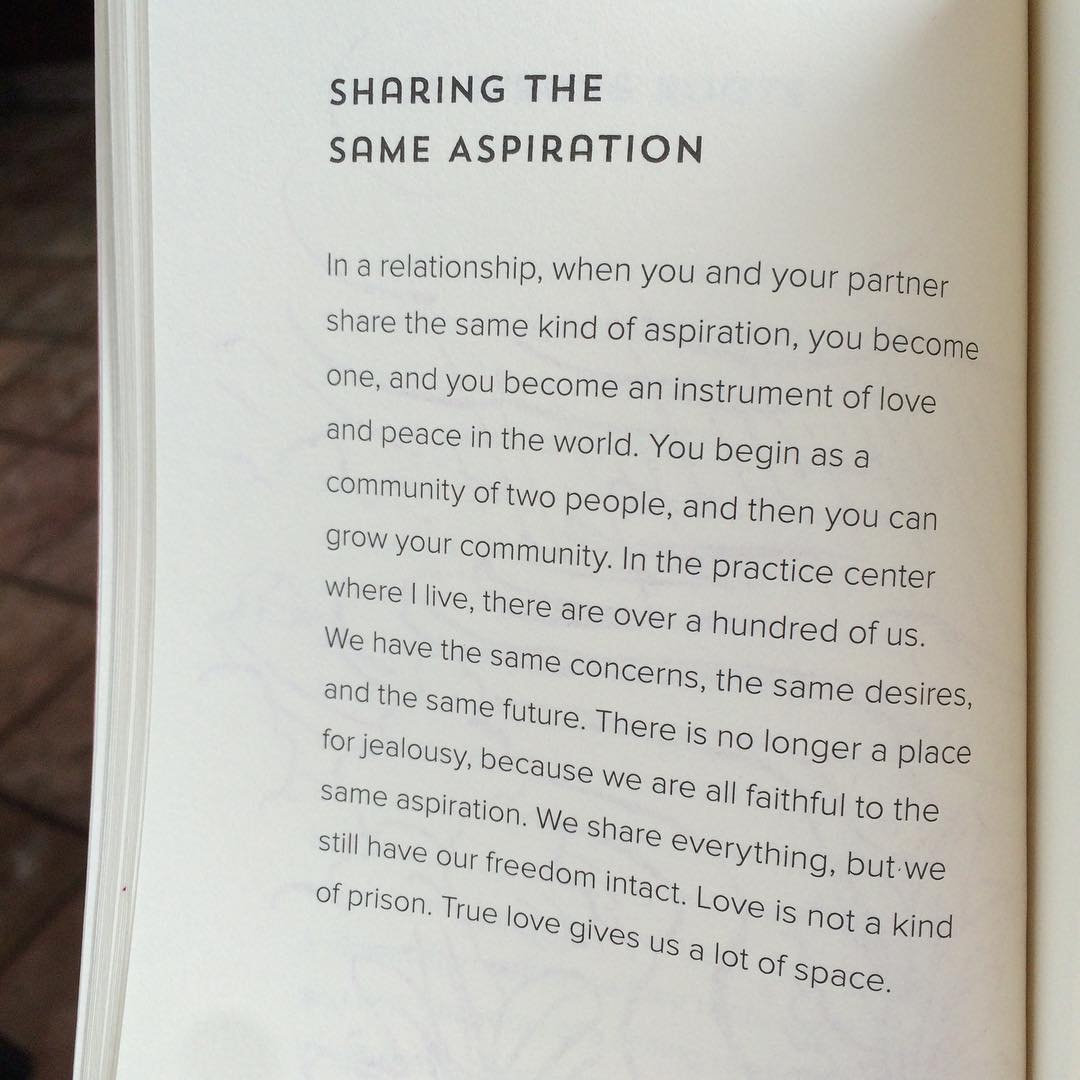 Sharing the same aspiration