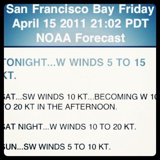 Should be beautiful sailing tomorrow