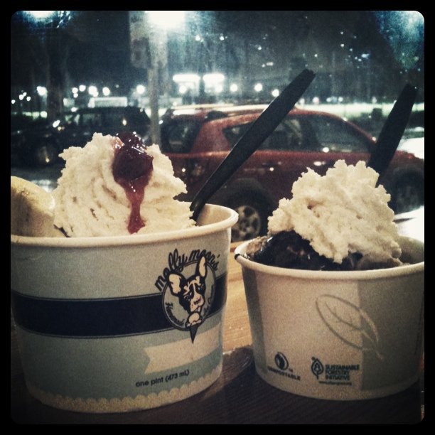 Strawberry basalmic, salted caramel and chili chocolate banana split