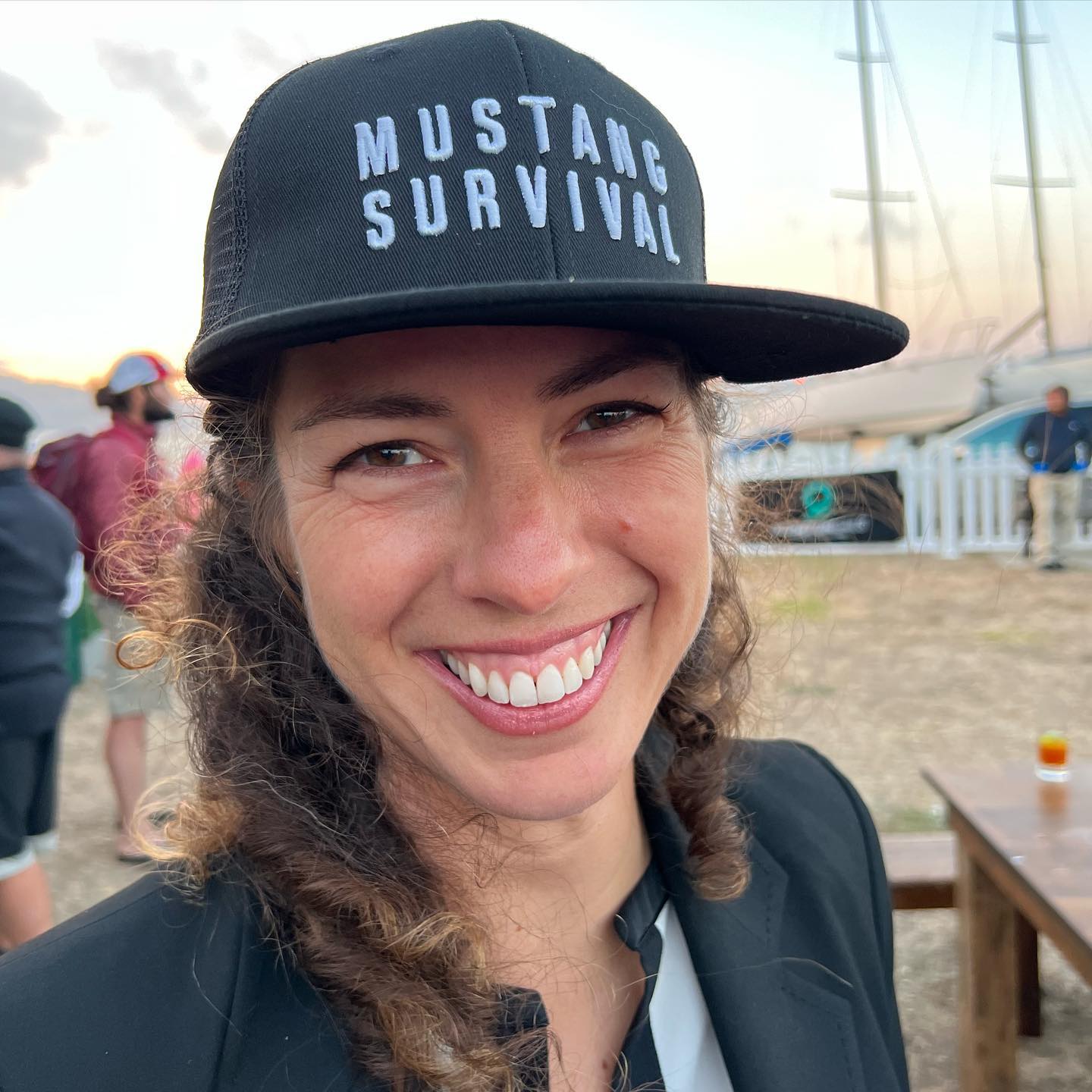 This lady sailed double handed to Hawaii and wore her @mustangsurvival all the way. @cee_legs