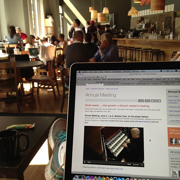 Watching Annual Meeting... at the office. Feels like I'm right there. :)